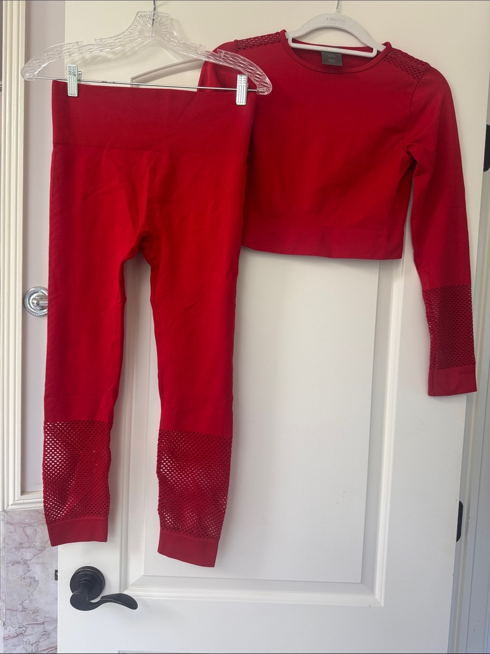 Sports Illustrated Red Mesh-Panel Track Jogger Set